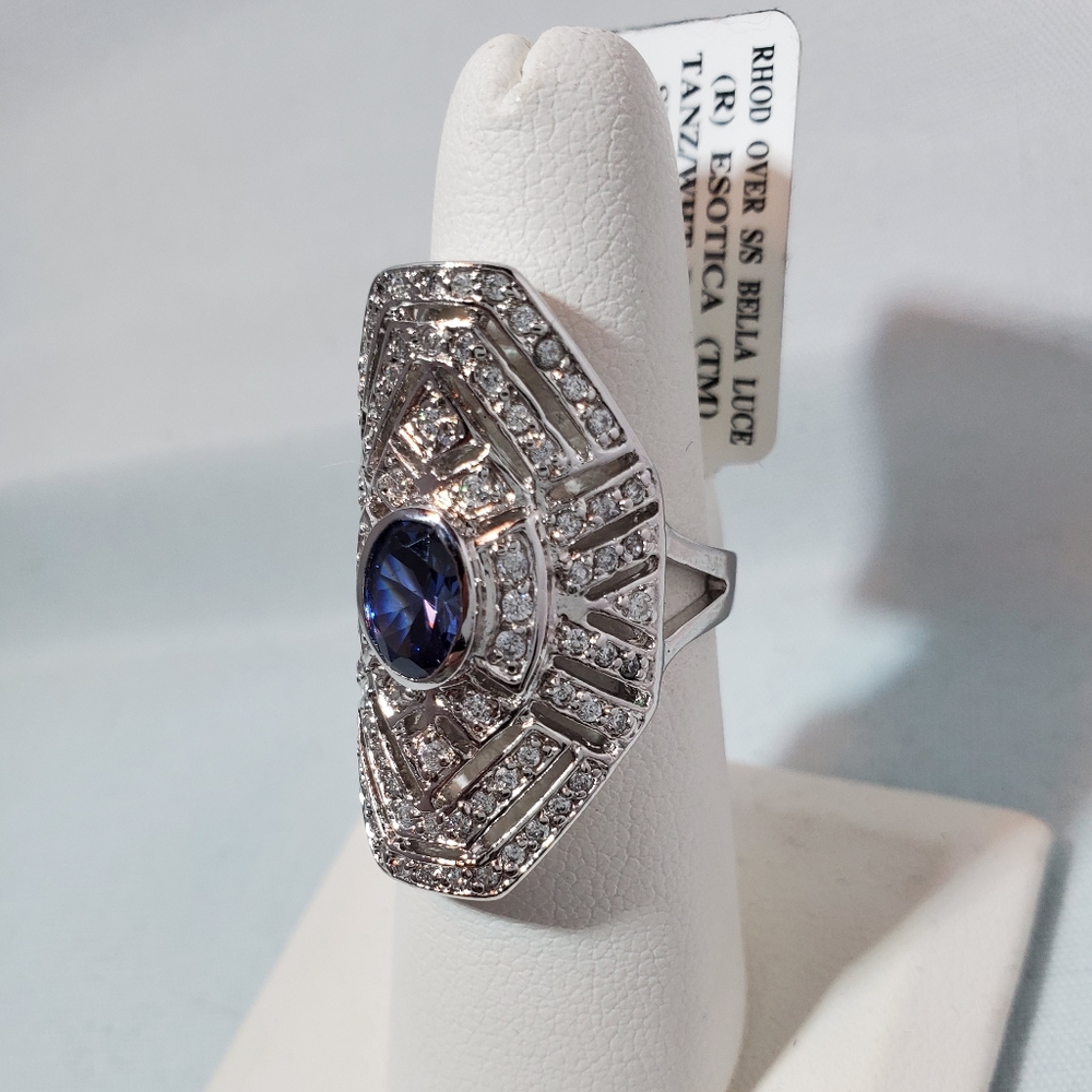 Diamond Simulate Silver Ring - image 2